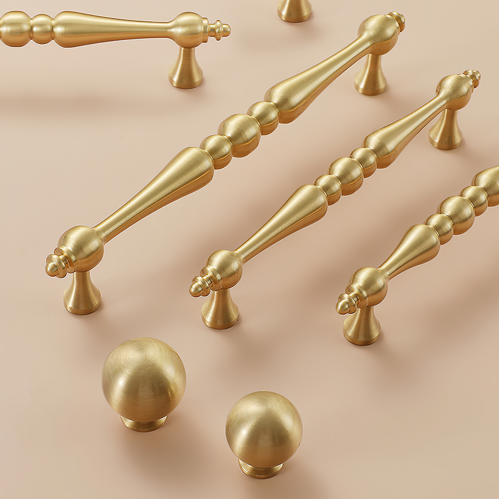 Vintage Brass Gold Wardrobe Cabinet Handles