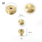 Vintage Brass Gold Wardrobe Cabinet Handles