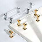 Modern Transparent Acrylic Wardrobe Door Handle