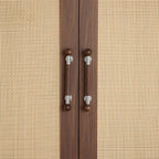Medieval Brass Round Wooden Head Cabinet Handles