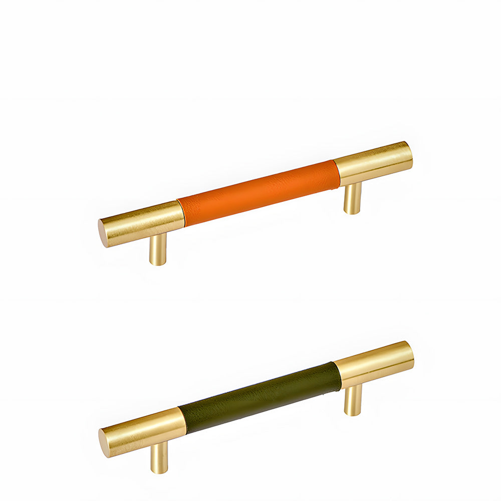 Luxury Leather Wrapped Cupboard Handles & Knobs