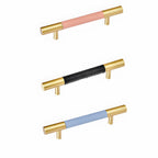 Luxury Leather Wrapped Cupboard Handles & Knobs