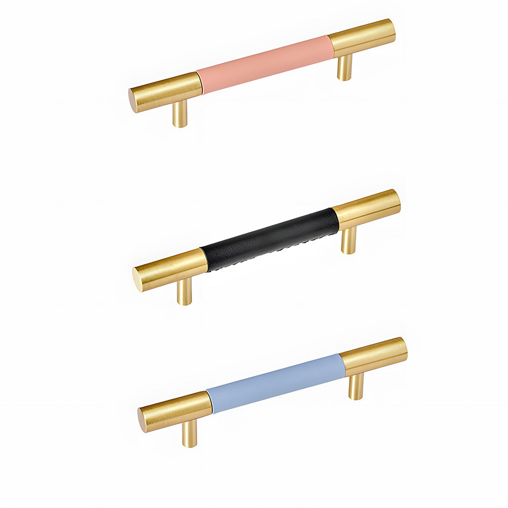 Luxury Leather Wrapped Cupboard Handles & Knobs