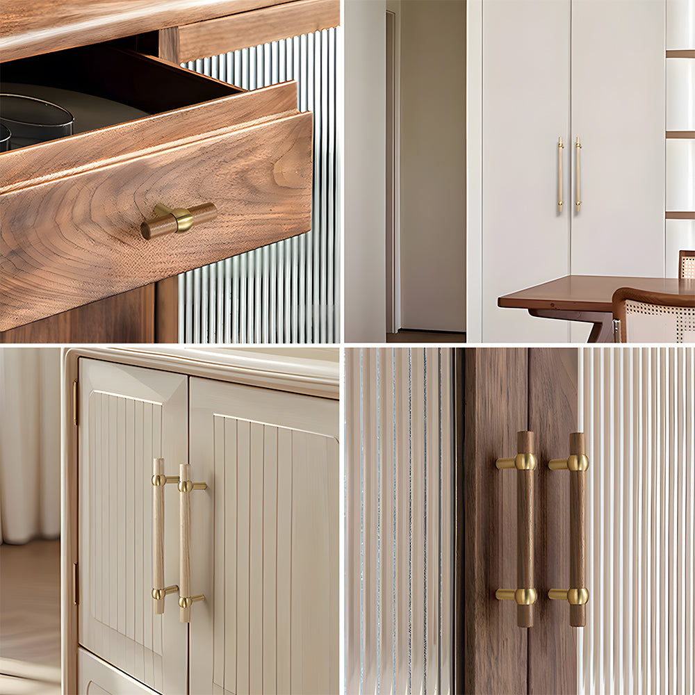 Modern Simple Wooden Cabinet Drawer Handles