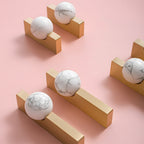 Natural Crystal Sphere Brass Cabinet Handles