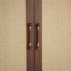 Medieval Brass Round Wooden Head Cabinet Handles