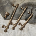 Retro Bronze Solid Brass Drawer Pulls Cabinet Handles