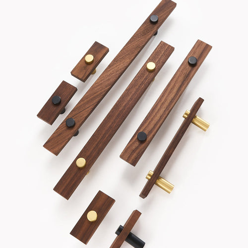 Black Walnut Square Cabinet Bar Handles