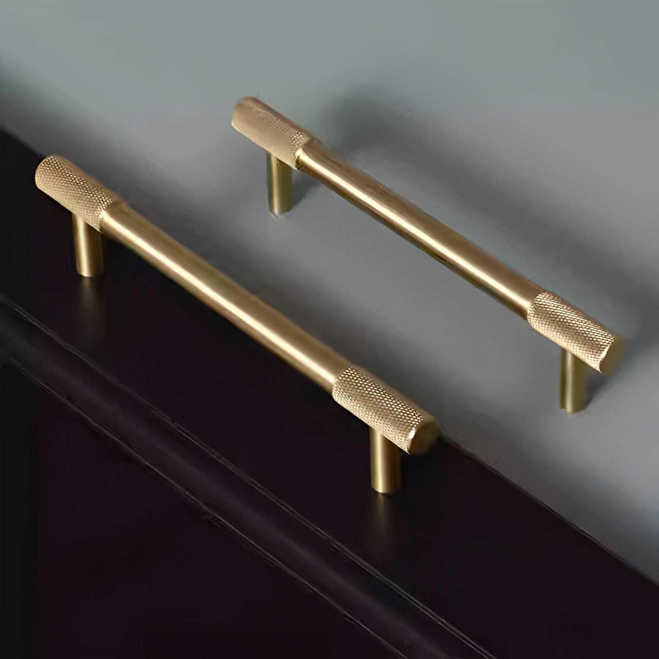 Brass Gold Knurled Kitchen Cabinet Handles