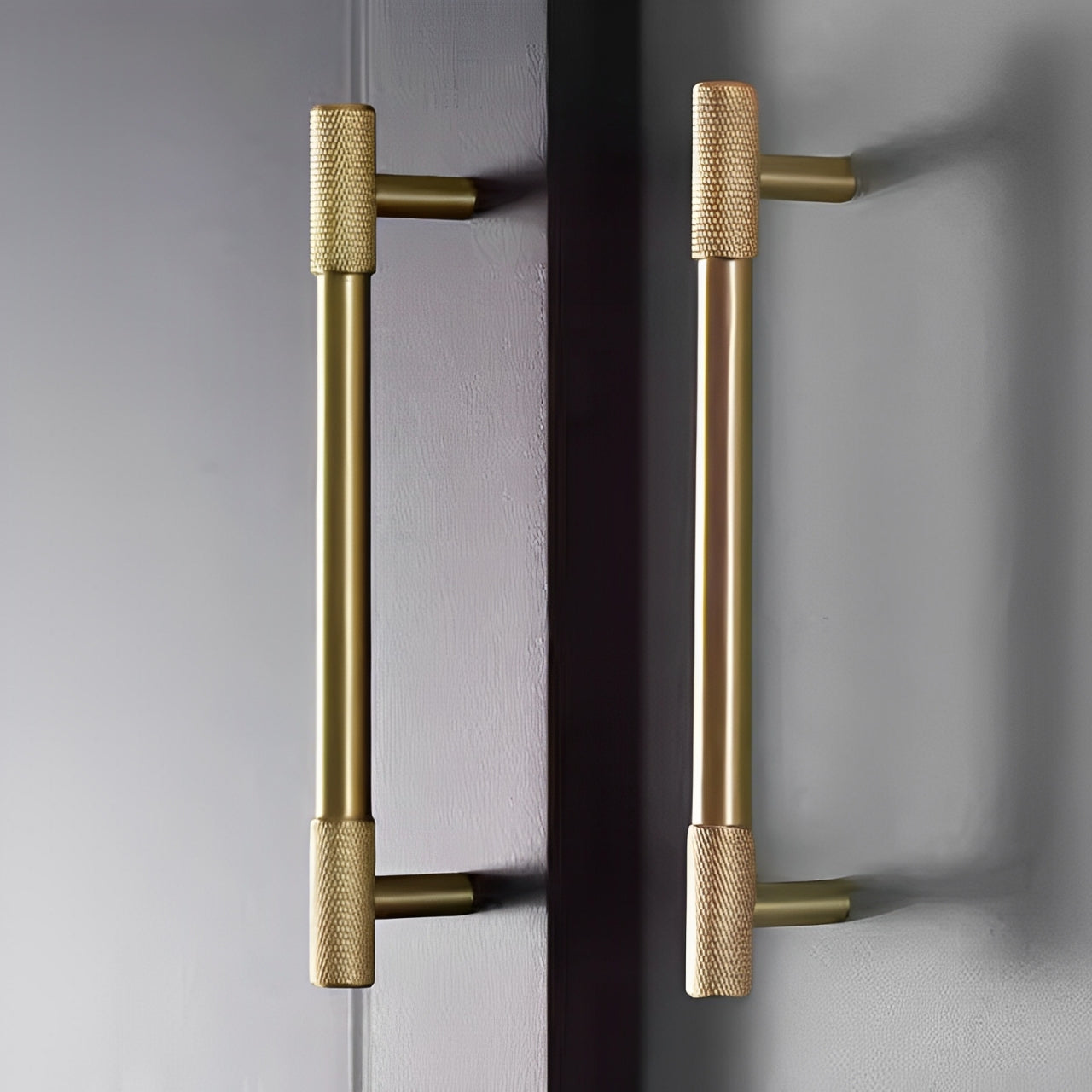 Brass Gold Knurled Kitchen Cabinet Handles