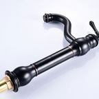 Traditional Deck Mounted Cold and Hot Tap_Black