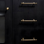 Retro Bronze Solid Brass Drawer Pulls Cabinet Handles