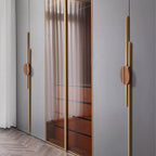 A Pair of Semicircle Wooden Wardrobe Cabinet Pull Handles