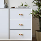 Natural Crystal Sphere Brass Cabinet Handles