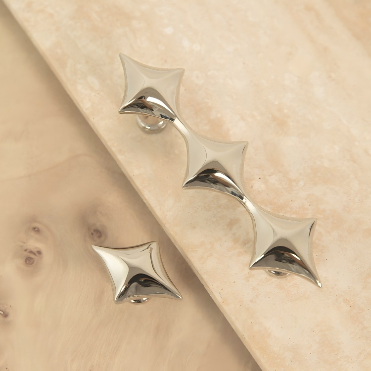 Antique Bronze Star Solid Brass Kitchen Cupboard Handles & Knobs