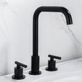 Dual Lever Brass Bathroom Tap_Black