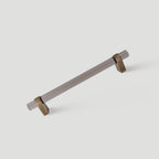 Modern Clear Acrylic and Brass Drawer Pulls