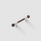 Medieval Brass Round Wooden Head Cabinet Handles
