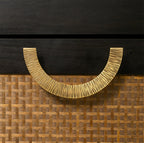 Vintage Brass Textured Semi Circle Cabinet Handles