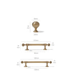 Retro Bronze Solid Brass Drawer Pulls Cabinet Handles