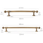 Retro Bronze Solid Brass Drawer Pulls Cabinet Handles