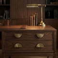 Vintage Brass Textured Semi Circle Cabinet Handles