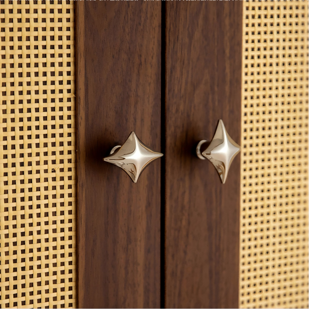 Antique Bronze Star Solid Brass Kitchen Cupboard Handles & Knobs