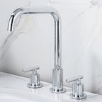 Dual Lever Brass Bathroom Tap_Chrome