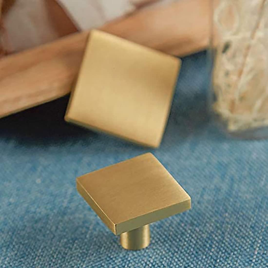 Modern Gold Solid Brass Kitchen Cabinet Handles