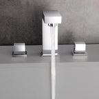 Modern 3 Holes Hot and Cold Bathroom Basin Taps_Chrome