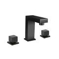 Modern 3 Holes Hot and Cold Bathroom Basin Taps_Black