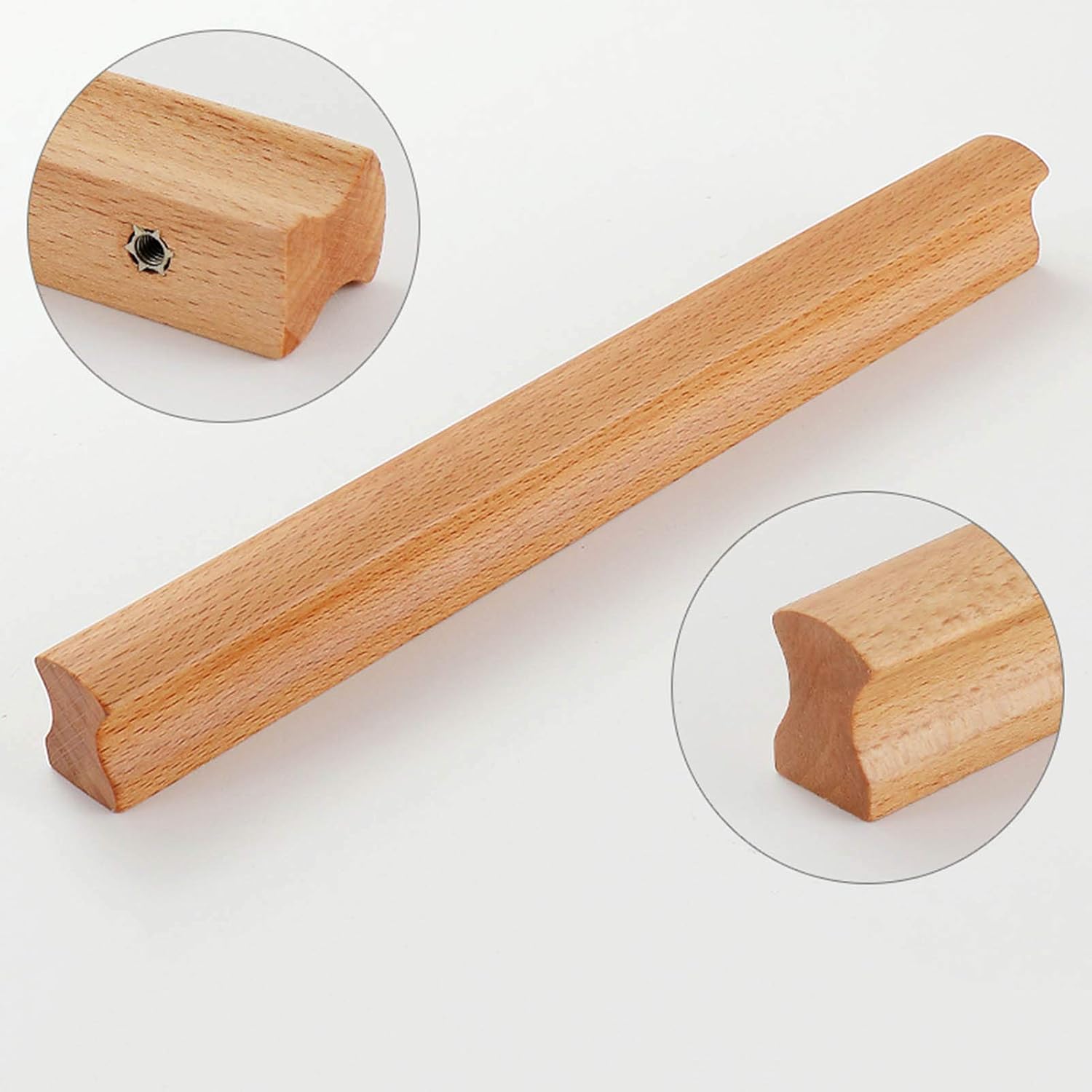 Unique Solid Natural Wood Cabinet Drawer Pulls