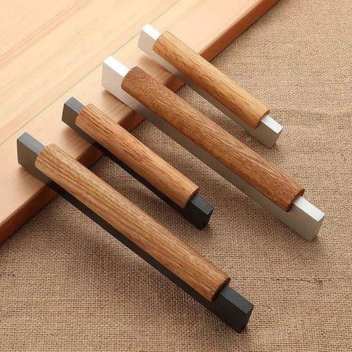 1 Pack Simple Wood Cabinet Kitchen Pull Handle