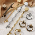 Vintage Art Deco Brass Cabinet Knobs and Pulls