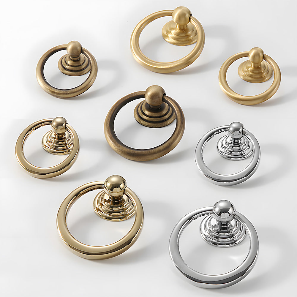Vintage Art Deco Brass Cabinet Knobs and Pulls