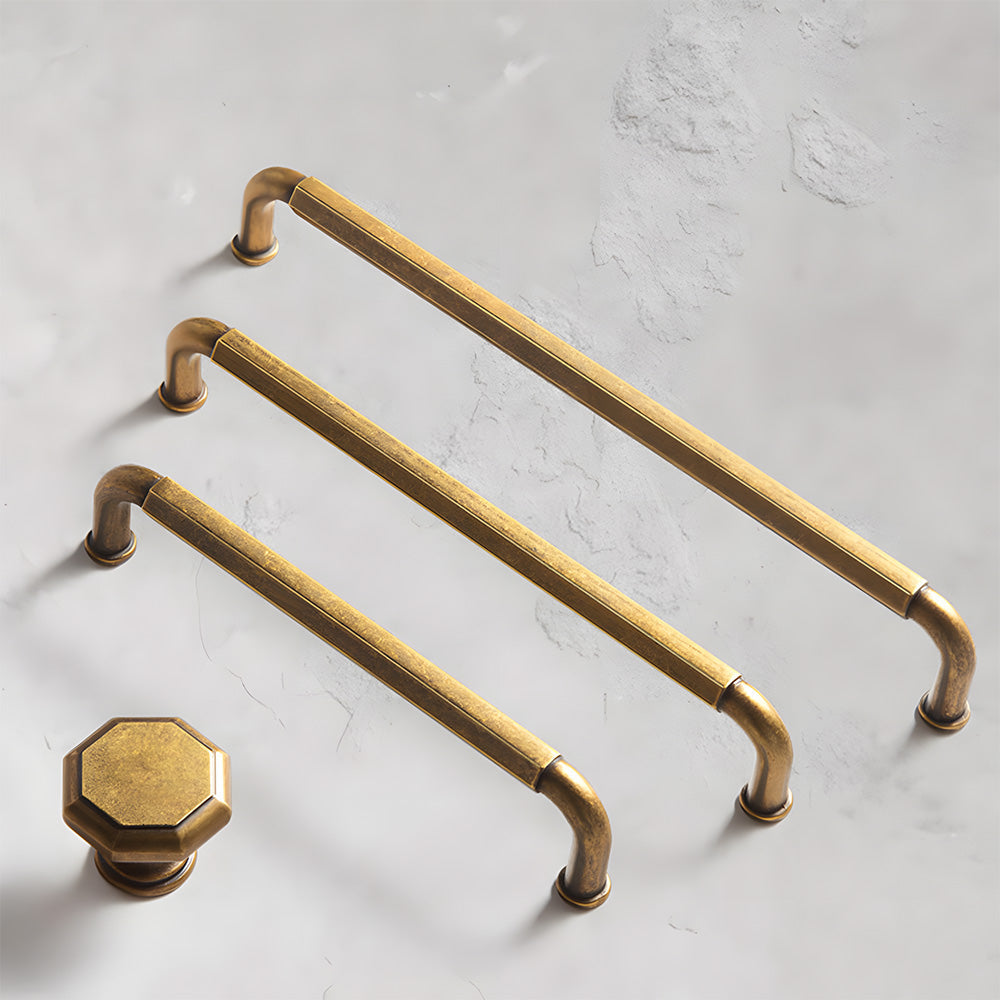 Retro Antique Bronze Solid Brass Cabinet Pulls