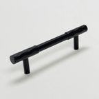 Art Deco brass cabinet handles and knobs black handle product views
