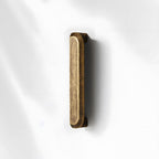 Antique bronze brass drawer handle with 96 mm hole centres, front view