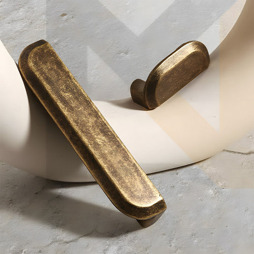 Antique bronze brass drawer handle set in three lengths