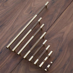 Luxury Brass Walnut T-bar Kitchen Cupboard Handles