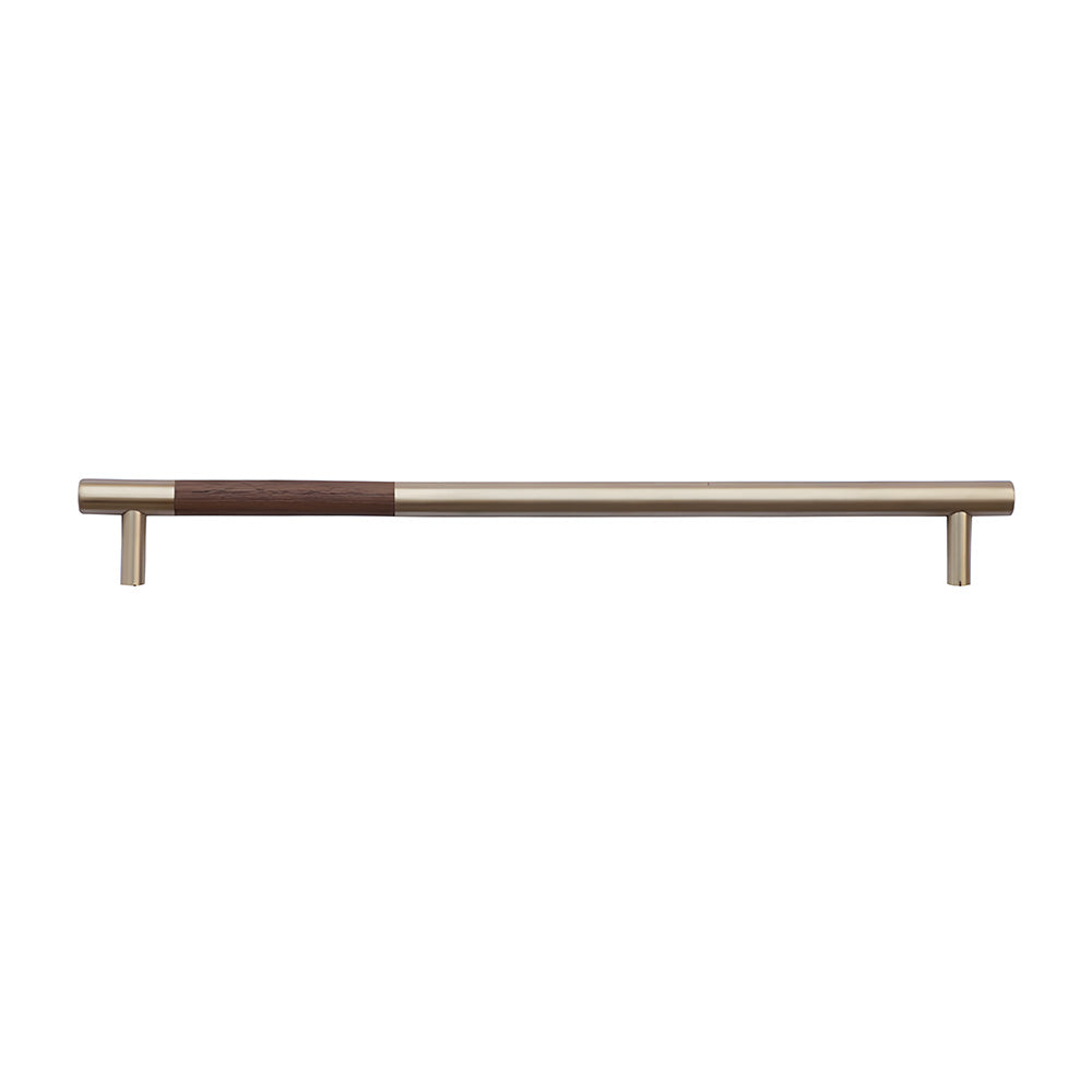 Luxury Brass Walnut T-bar Kitchen Cupboard Handles