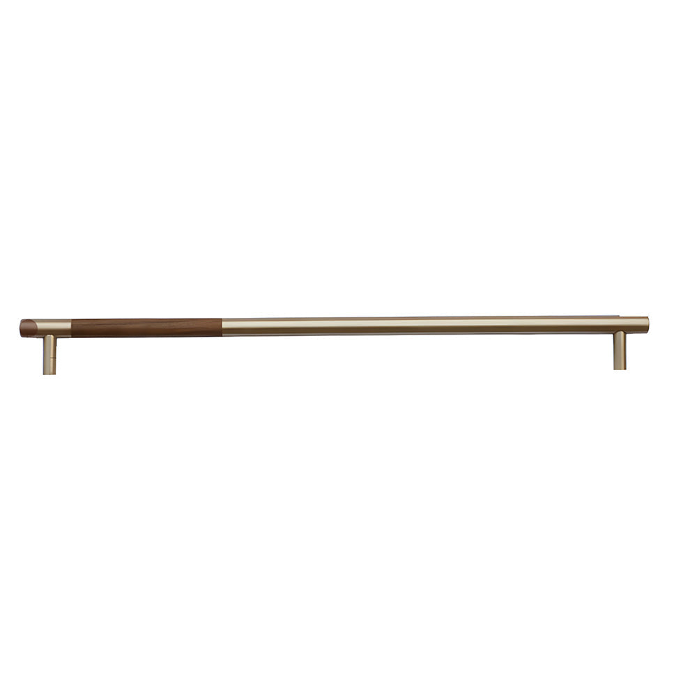 Luxury Brass Walnut T-bar Kitchen Cupboard Handles