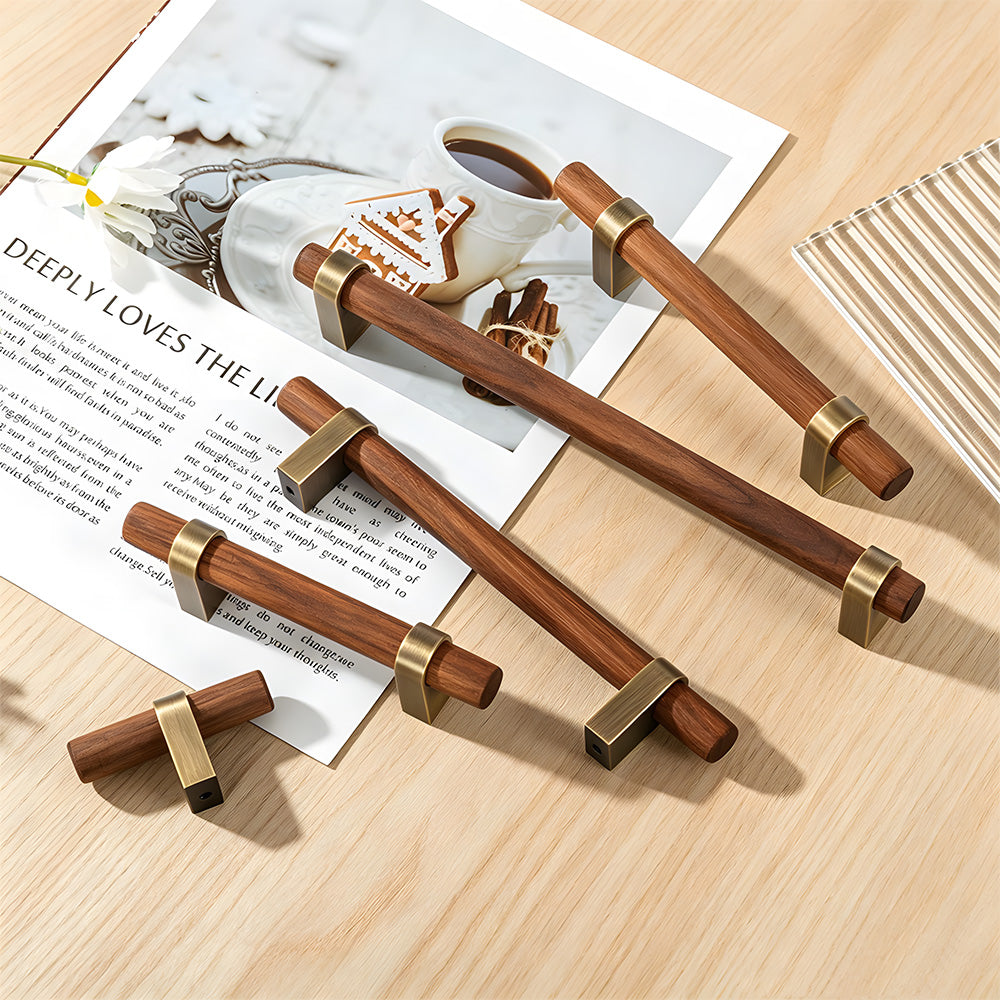Luxury Solid Wood Cabinet Handles & T-Bar Knobs