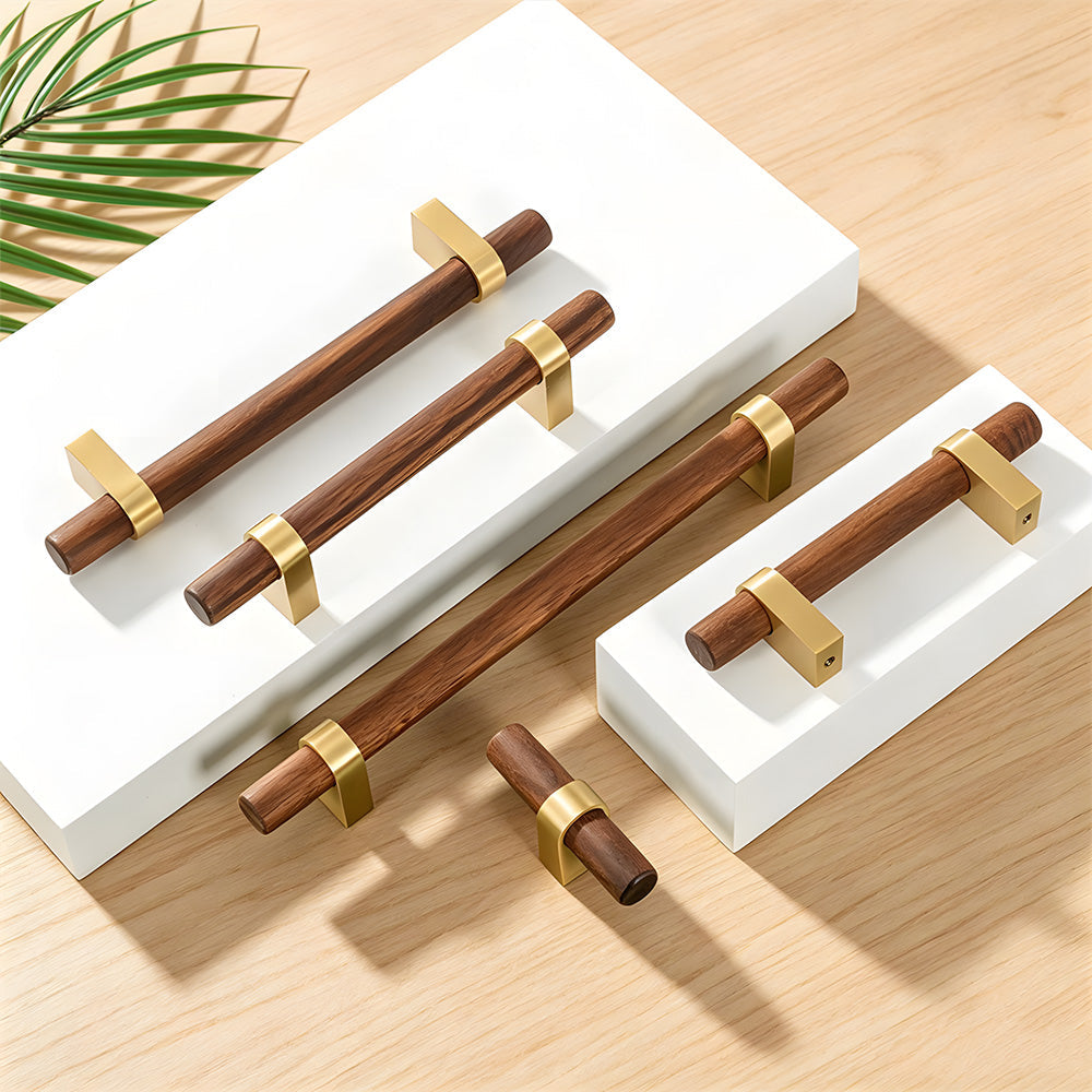 Luxury Solid Wood Cabinet Handles & T-Bar Knobs