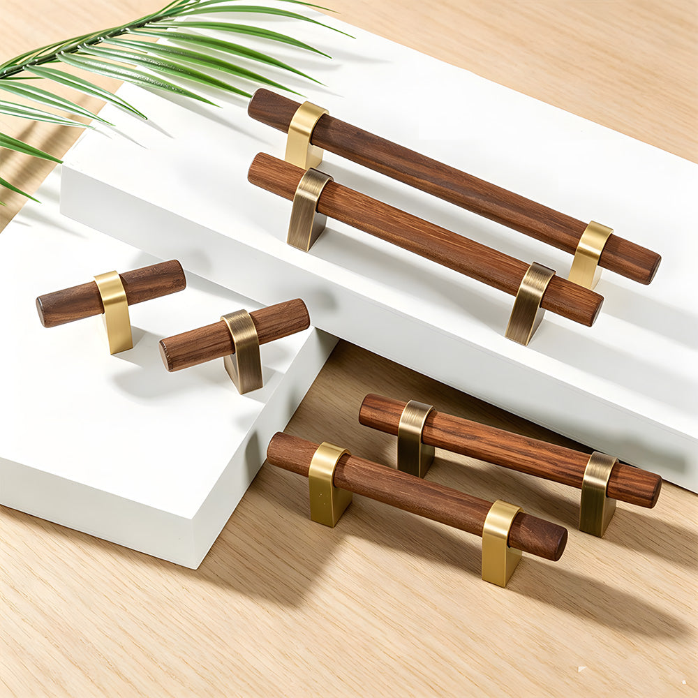 Luxury Solid Wood Cabinet Handles & T-Bar Knobs