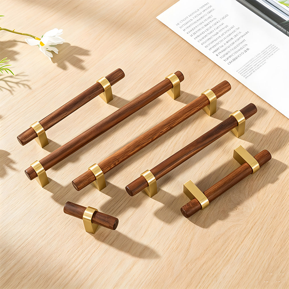 Luxury Solid Wood Cabinet Handles & T-Bar Knobs