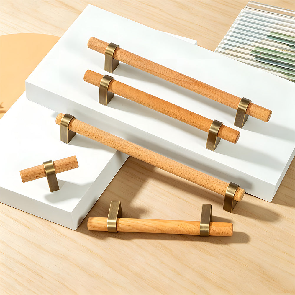Luxury Solid Wood Cabinet Handles & T-Bar Knobs