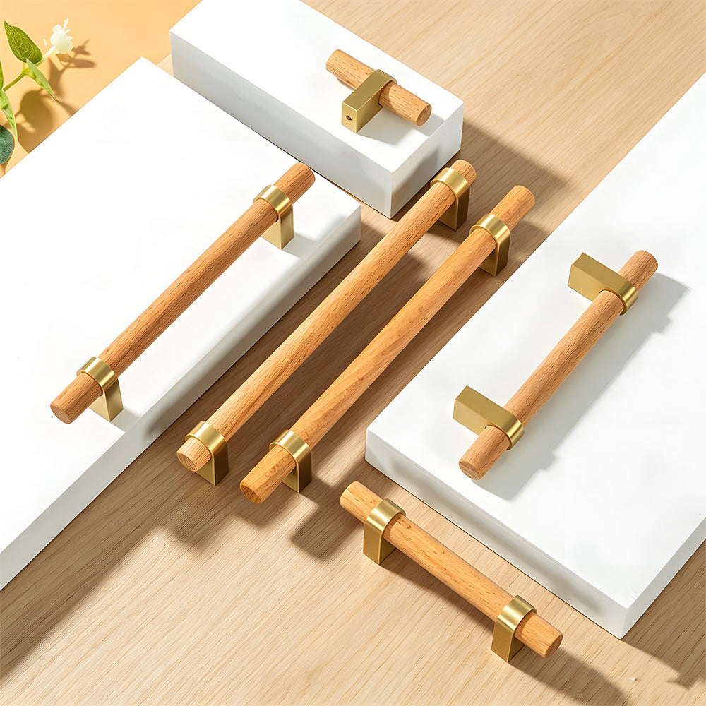 Luxury Solid Wood Cabinet Handles & T-Bar Knobs