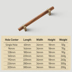 Luxury Solid Wood Cabinet Handles & T-Bar Knobs