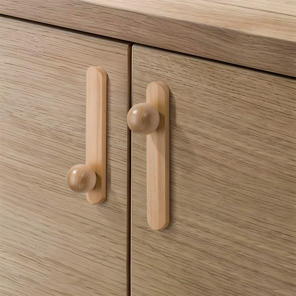 Modern Natural Wood Dresser Wardrobe Handles